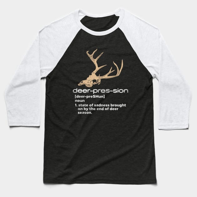 Deer-Pres-Sion Baseball T-Shirt by maxdax